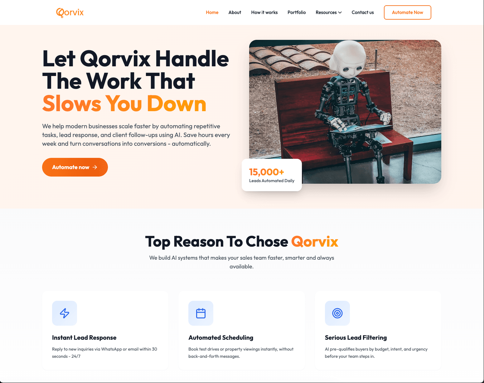 Qorvix website preview