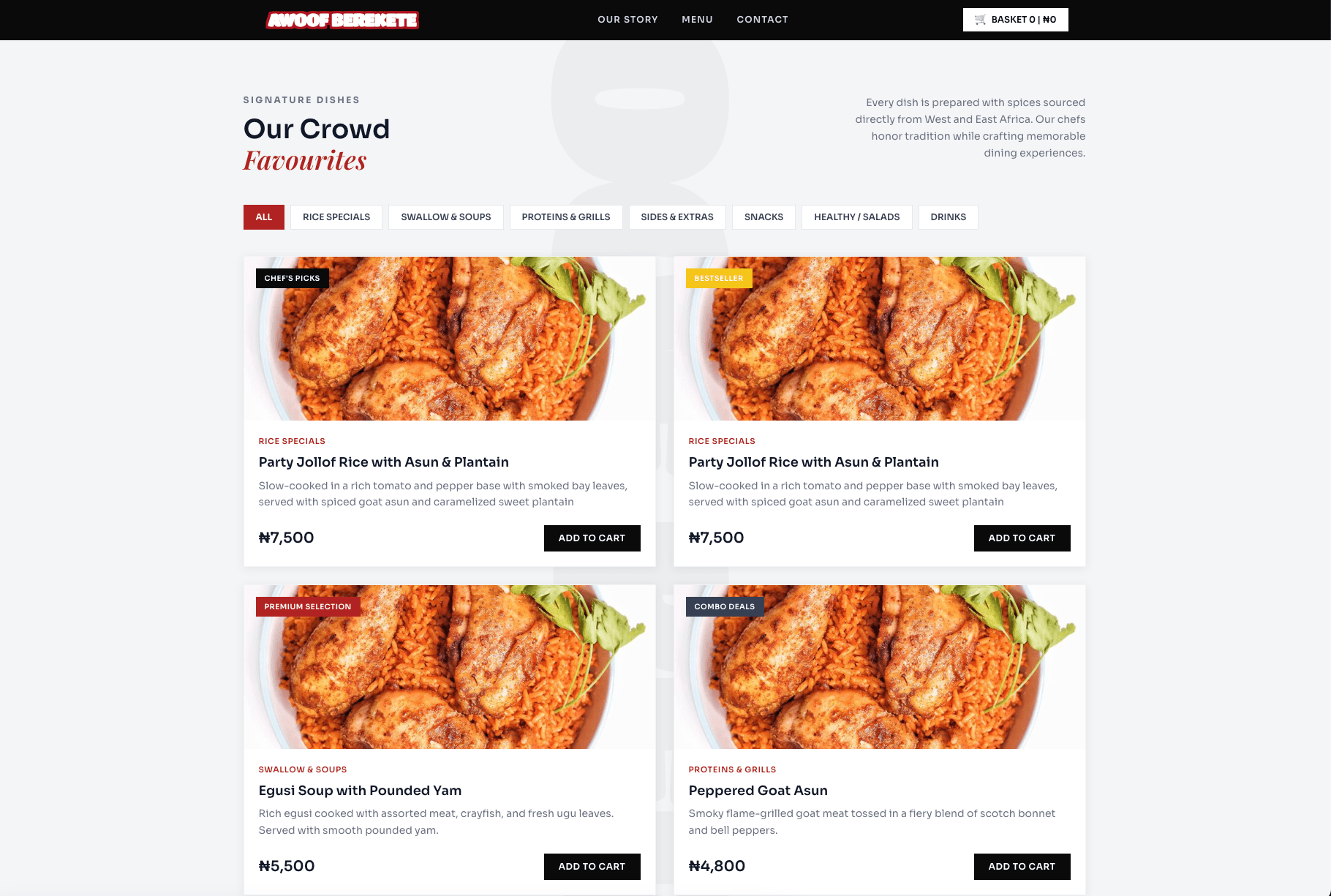 Awoof Berekete website preview